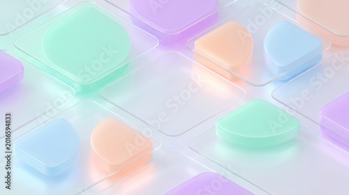 Futuristic 3D Bento Grid UI Background