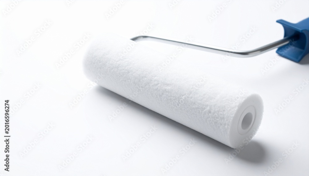 Fototapeta premium Clean paint roller with foam sleeve