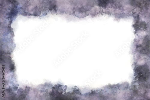 Elegant Purple Fluffy Abstract Frame on Transparent Background