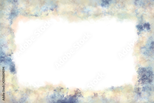 Multi-color Pastel Fluffy Abstract Frame on Transparent Background