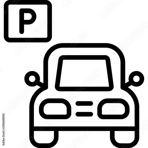 Tableau sur toile Free Parking Icon