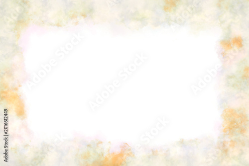  Butter Yellow Fluffy Abstract Frame on Transparent Background