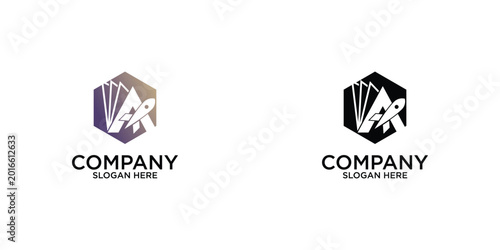 Creative letter A logo design with modern concept premium vector