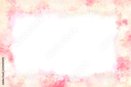 Pastel Pink Fluffy Abstract Frame on Transparent Background