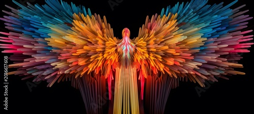 fairy angel shaped matchstick carving,generative AI