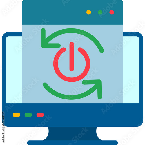 Cuadro en lienzo Reboot Icon