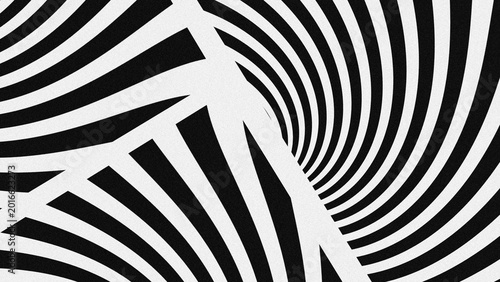 Fotografie Op art design ,Abstract Black and White Optical Illusion Background with Twisted