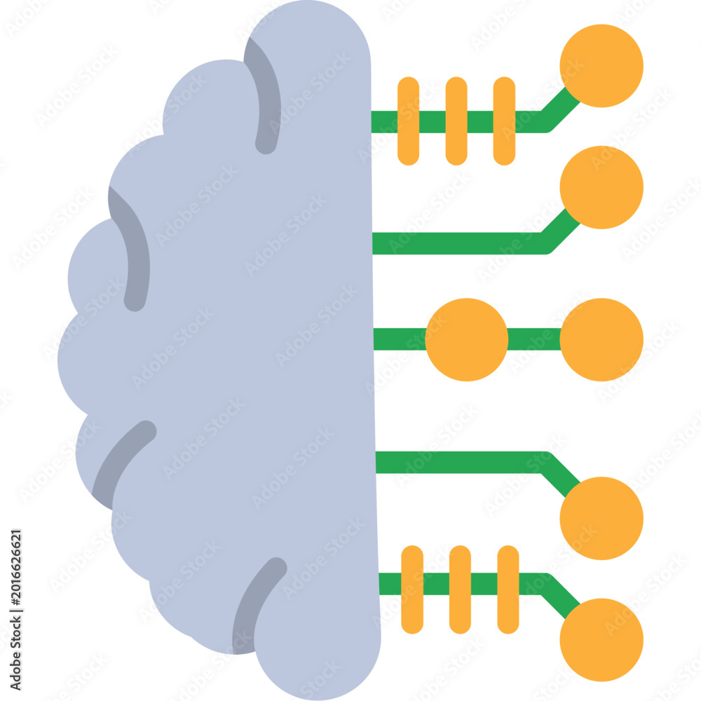 Canvas Print Brain Icon