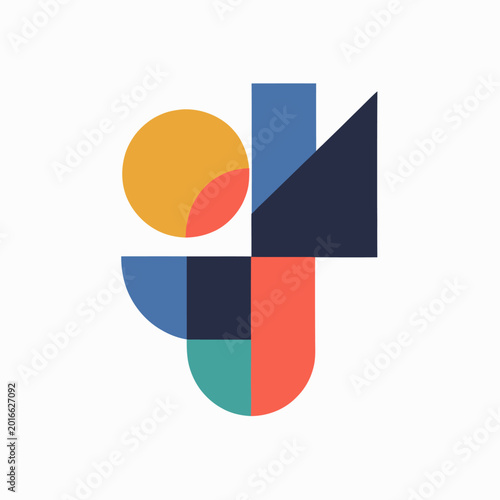 Free Download Colorful Geometric Shape Design Element. - GFXLoad