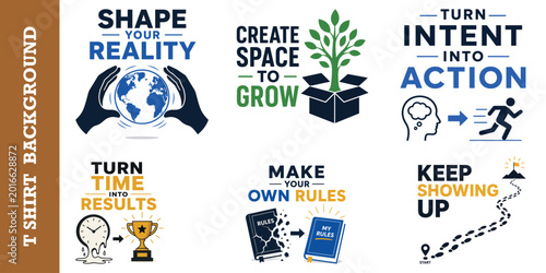 Tableau sur toile Create your space, creative vector t-shirt background design, motivational typography slogan