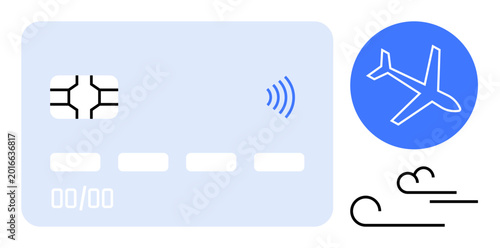 Quadro su tela Travel payments, contactless technology, payment security, air travel, digital wallets, tourism economy