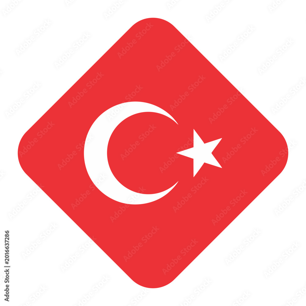 Obraz premium Turkey Flag Shield Vector