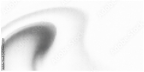 Tableau sur toile Abstract halftone pattern with concentrated dark circular wave halftone abstract