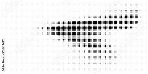 Abstract halftone radial dot pattern design element with halftone abstract monochrome geometric