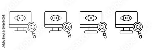 Tableau sur toile Feature Preview Icons Vector Set In Different Stroke Line Style