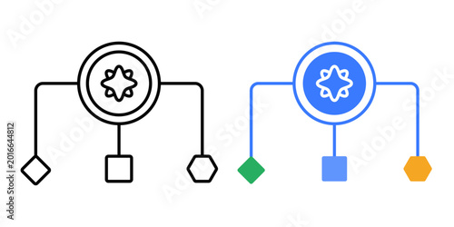 Bilde på lerret AI orchestration icon