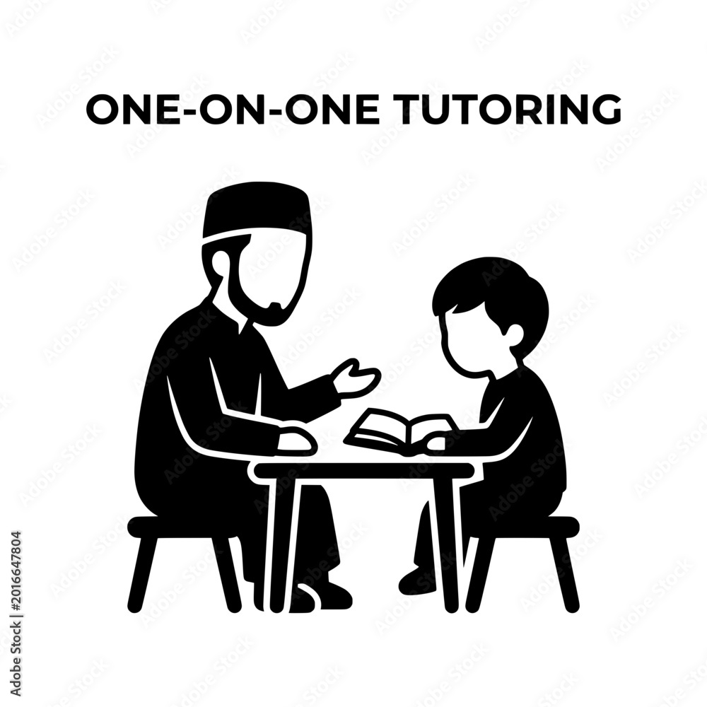 Fototapeta premium Oneonone tutoring session between teacher and student learning together.