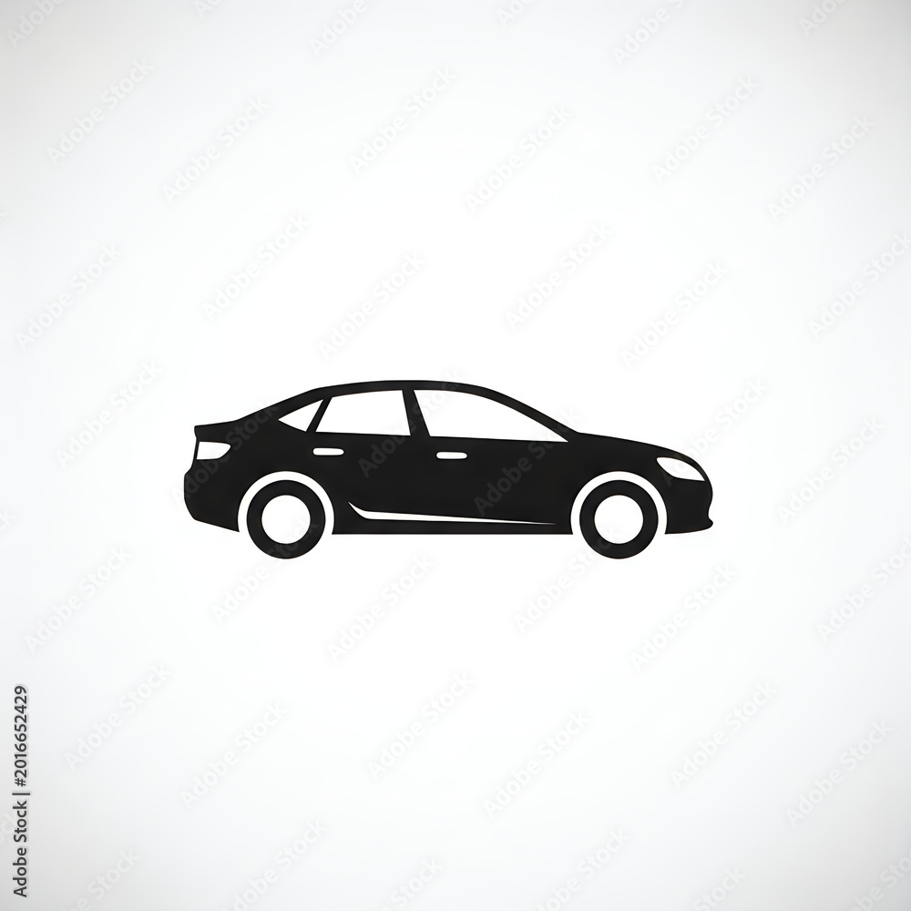 Fototapeta premium Black car icon