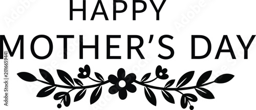 Happy Mothers Day card with floral design
