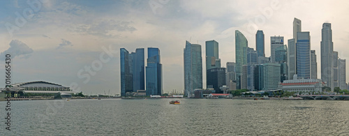 Photography Singapore urban skyline from Marina bay