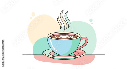 Foto A steaming hot coffee cup 3.