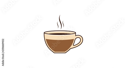 Foto A steaming hot coffee cup.