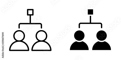 Bild auf Leinwand Resource allocation icon, element icon for design branding, print, and digital m