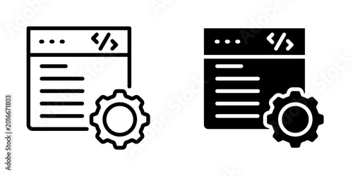 Web development icon, element icon for design branding, print, and digital media