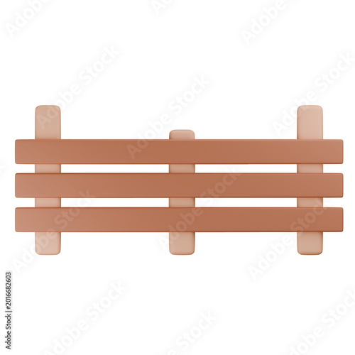 3D Wooden Farm Fence Elements Collection