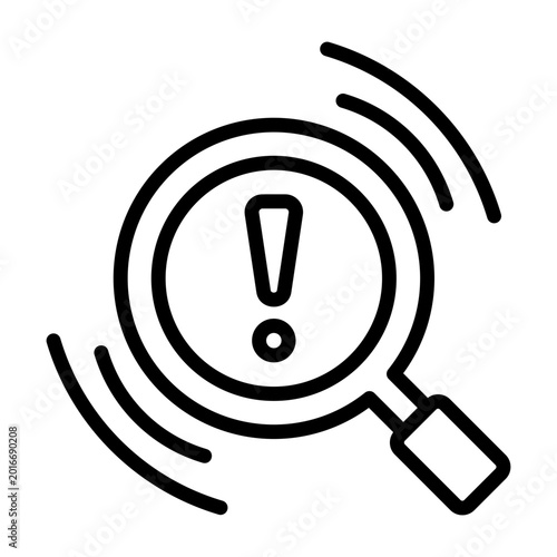 Intrusion Detection Icon - Black Outline