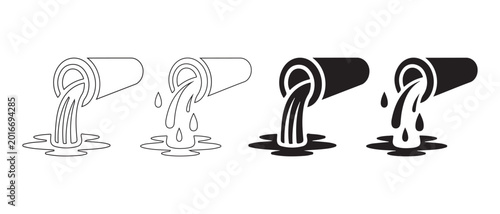 Foto Sewage pipe icons