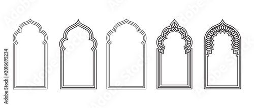 Foto Islamic arch window frames