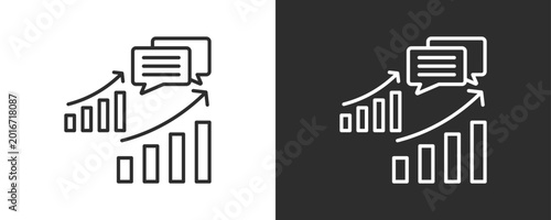 Tableau sur toile Market Rumor Icon Set Vector Collection Isolated In Black And White