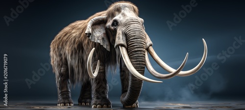 mammoth skeleton humanidad full body,generative AI