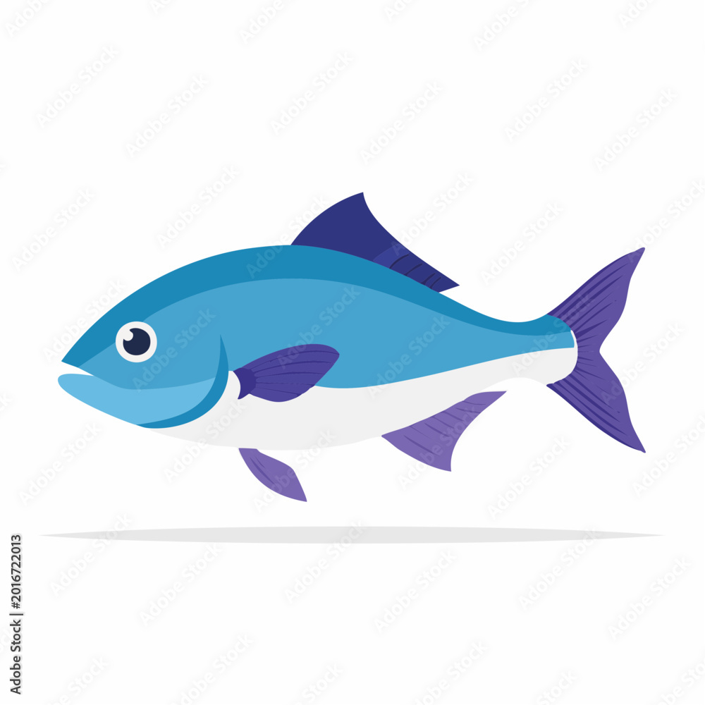 Obraz premium Blue Fish Illustration