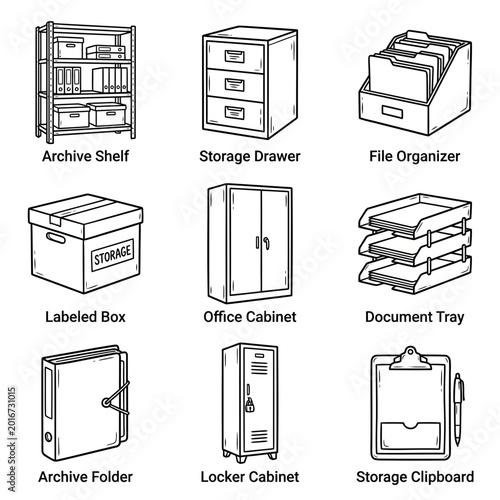 Tableau sur toile Office Storage Furniture and Supplies.
