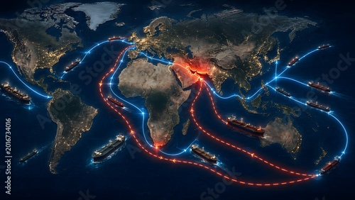 Global oil shipping routes and Strait of Hormuz energy chokepoint risk