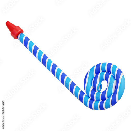 Photos Party Blower 3D Illustration