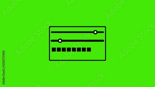 Modern minimalist user interface with interactive buttons and progress bars on digital screen