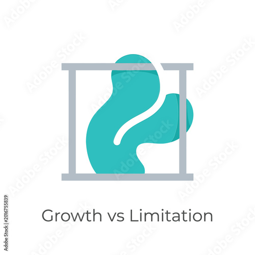 Fotografie Growth within limitation, constrained path, adaptable progress, innovation under