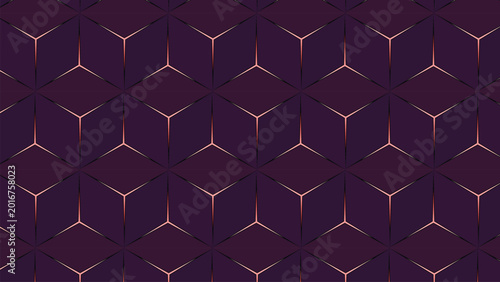 Fotografía Geometric Hexagonal Pattern With Triangular Dividers