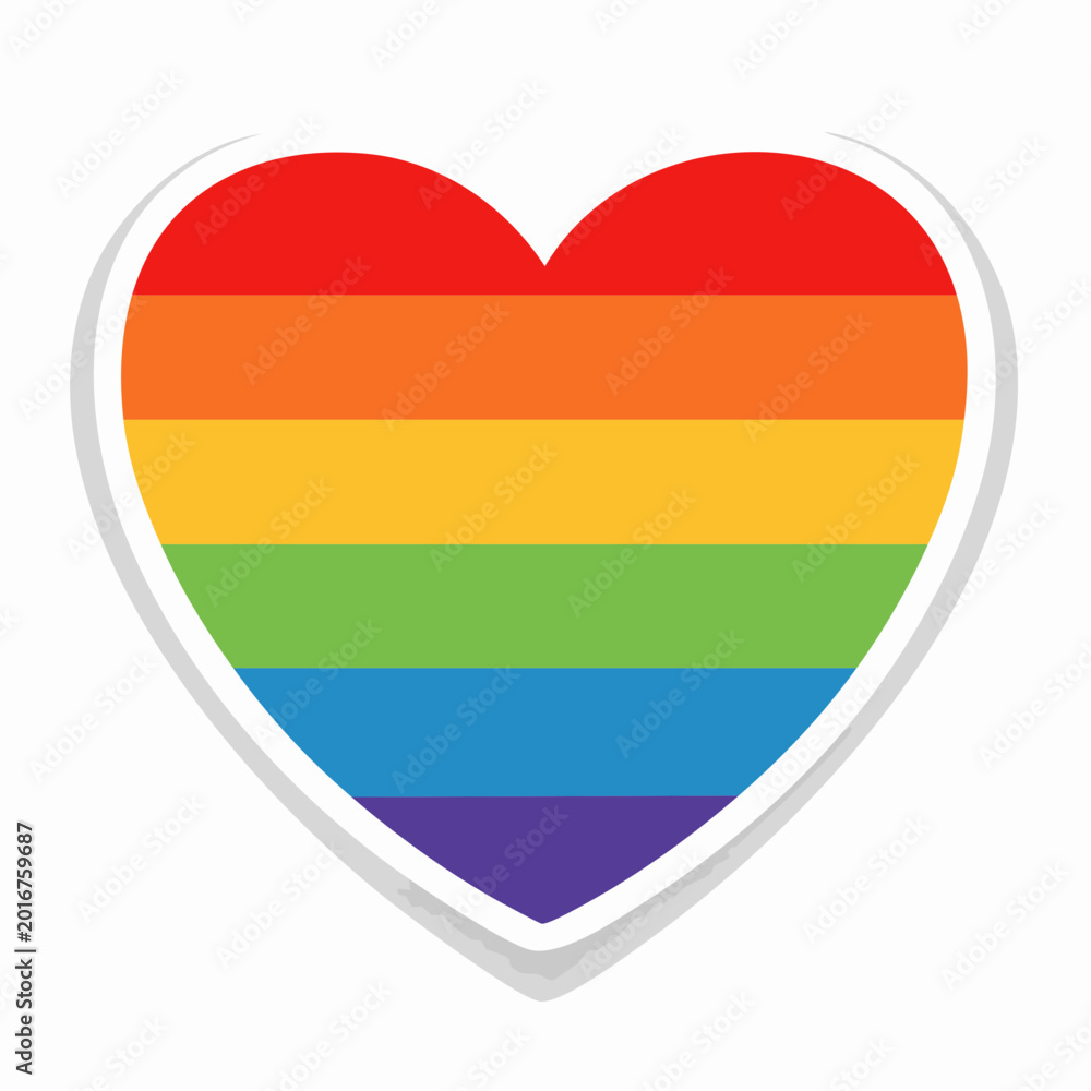 Fototapeta premium Rainbow Heart Symbol