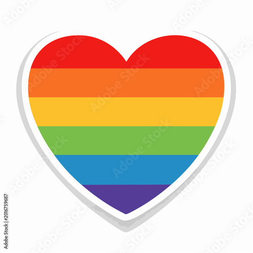 Free Download Rainbow Heart Symbol - GFXLoad