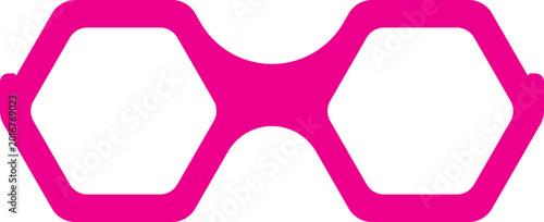 Pink Geometric Glasses Illustration
