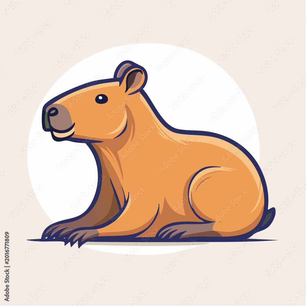 Fototapeta premium Cute Capybara Illustration