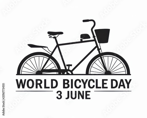 World bicycle day 3 june illustration isolated on white background