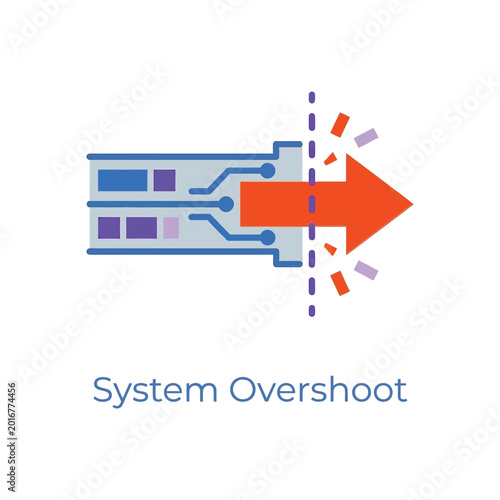 Εκτύπωση καμβά Flow balance control icon, inflow outflow on pivot, throughput regulation worksh