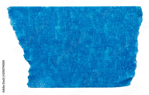 Bild auf Leinwand Blue adhesive paper tape isolated on white background