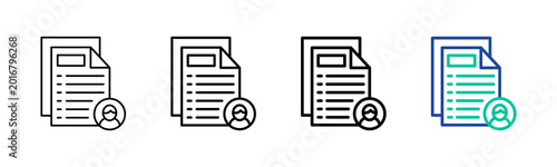 Personal Data Icon Collection Different Style Outline