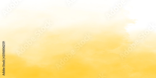 Yellow watercolor background with soft paint texture, abstract golden wash on white paper, artistic mustard yellow gradient for creative design